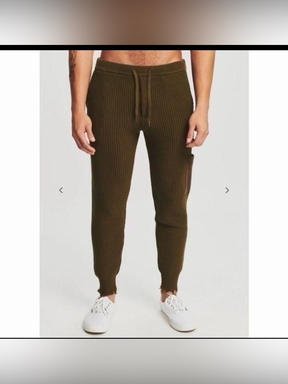 SER.O.YA Men's JASON JOGGER in Olive Wool Color. MSRP $245